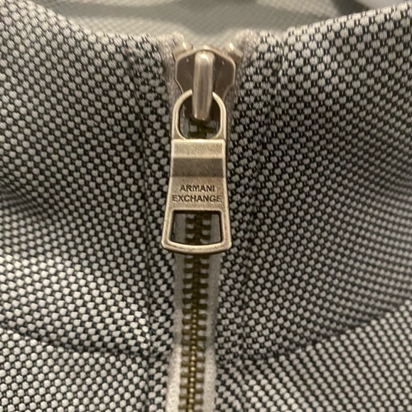 Armani Exchange Fleece Lined Grey Zip Up Sweater Men’s Size XS - Picture 6 of 8